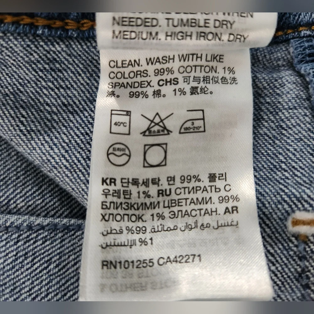 Paris Atelier & Other Stories Faded Flare Patch Pocket High Rise Jeans 28 (D16) - Picture 10 of 11